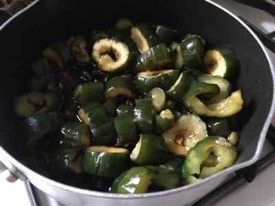 鍋にきゅうりin